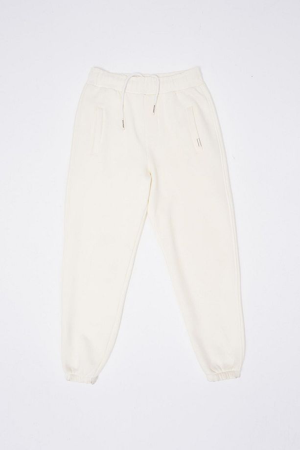 Erkek Basic Jogger Relaxed Ekru Eşofman Altı - 7