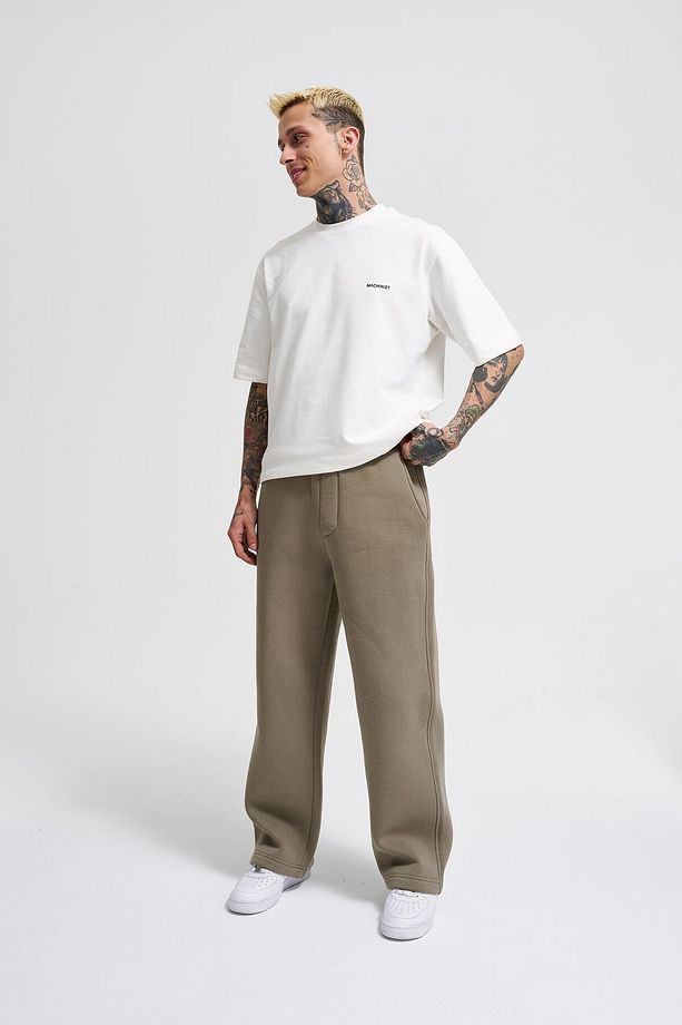 Erkek Oversize Baggy Eşofman Altı Khakı - 7