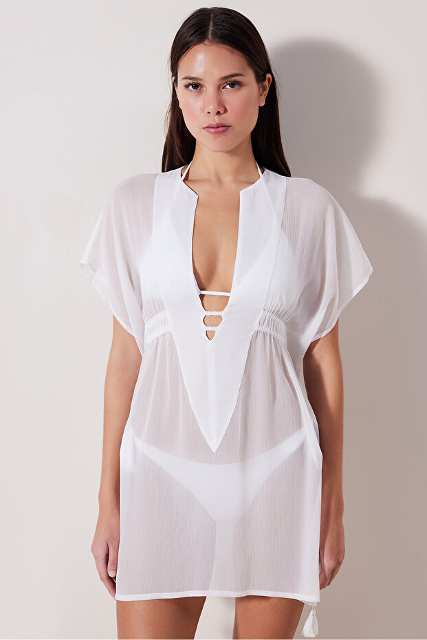 Basic White Caftan - 1