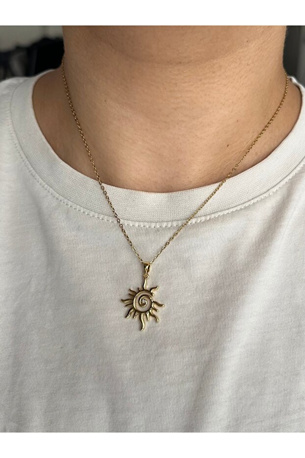 güneş çelik kolye - 4