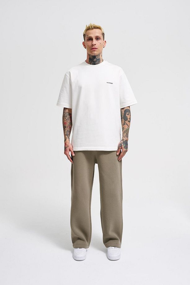 Erkek Oversize Baggy Eşofman Altı Khakı - 6