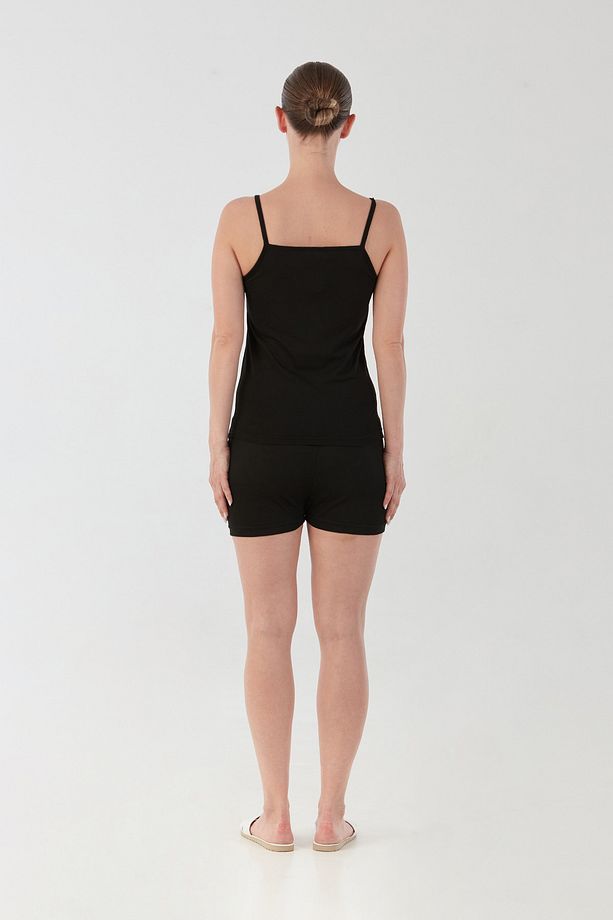 Dantelli Şortlu Pijama Takımı - 4