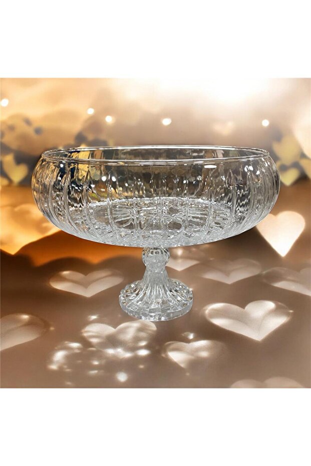 Alegre Class Linea Presentation Bowl 24-16 cm with Legs Transparent