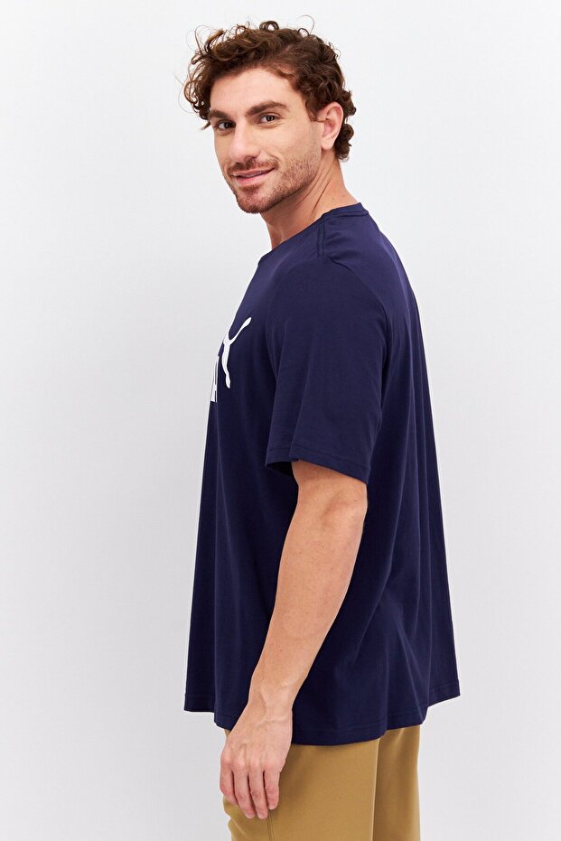 Men Sportswear Fit Short Sleeves Running T-Shirt, Blue - 2