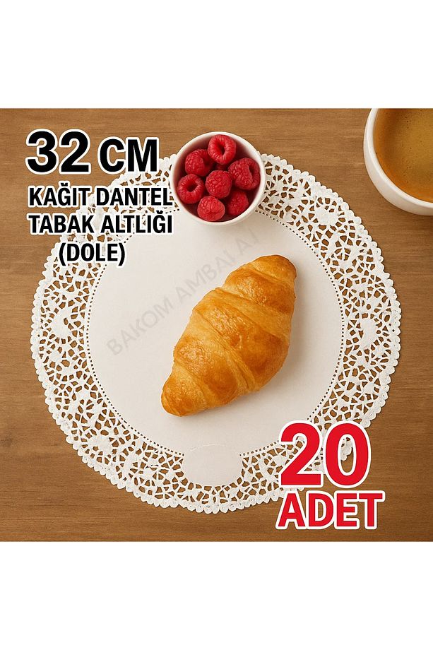 32 Cm Kağıt Dantel Tabak Altlığı ( Dole ) 20 Adet - 6