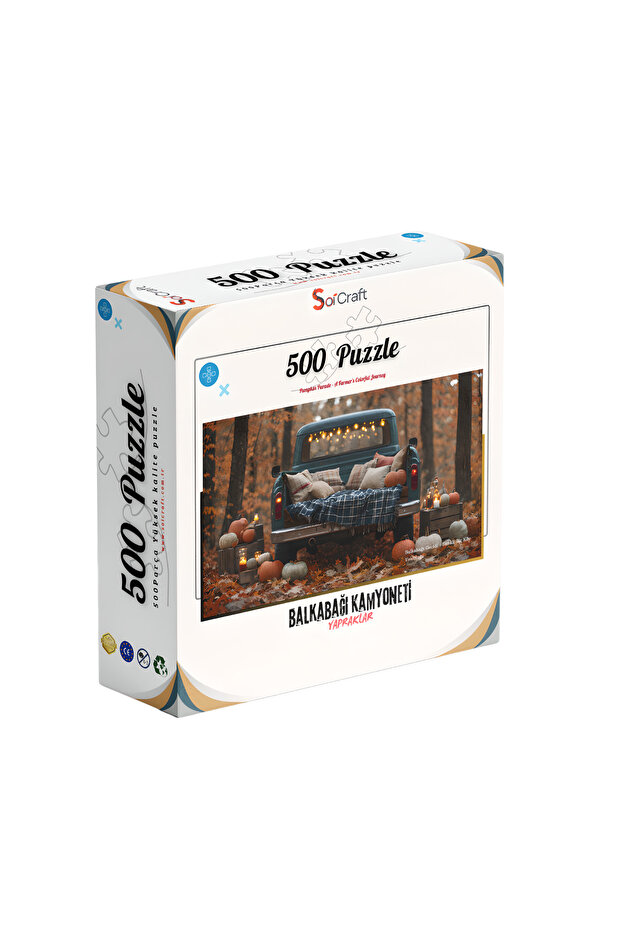 500 Piece Puzzle Pumpkin Pickup Truck
