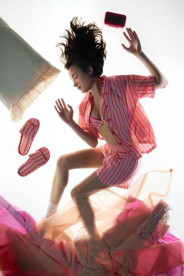 Mara Gömlek Şort Pembe Pijama Takımı - 1
