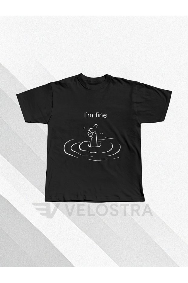Unisex I'M Good Printed Combed Cotton Oversize T-Shirt