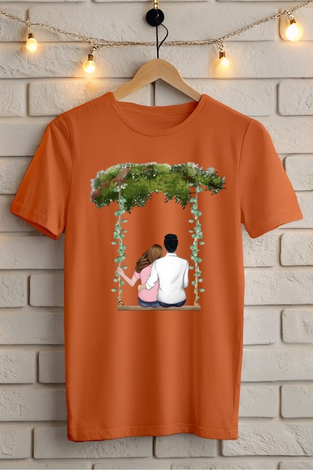 Valentines on the Swing Printed Oversize T-Shirt