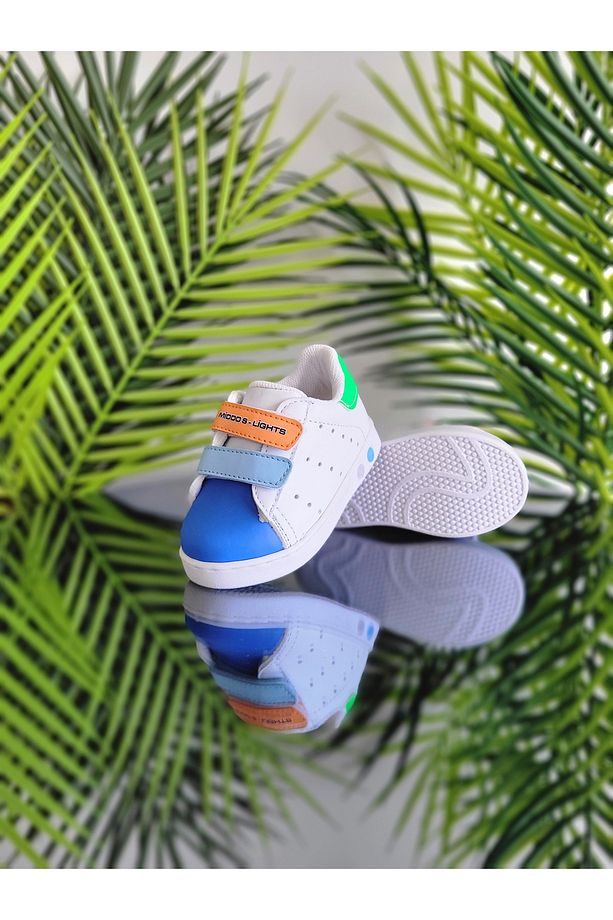 Işıklı Ortopedik İlkadım Cırt Cırtlı Hafif Rahat Günlük Unisex Kız Erkek Çocuk Sneaker Spor Ayakkabı - 3