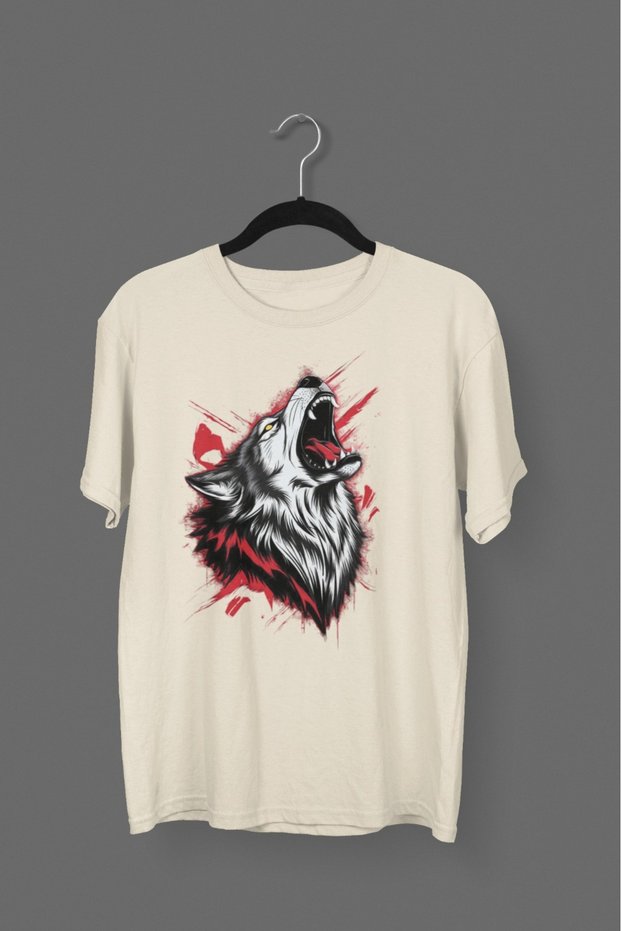 Men/Women -Kurt1- Transfer Printed Round Neck Short Sleeve T-Shirt
