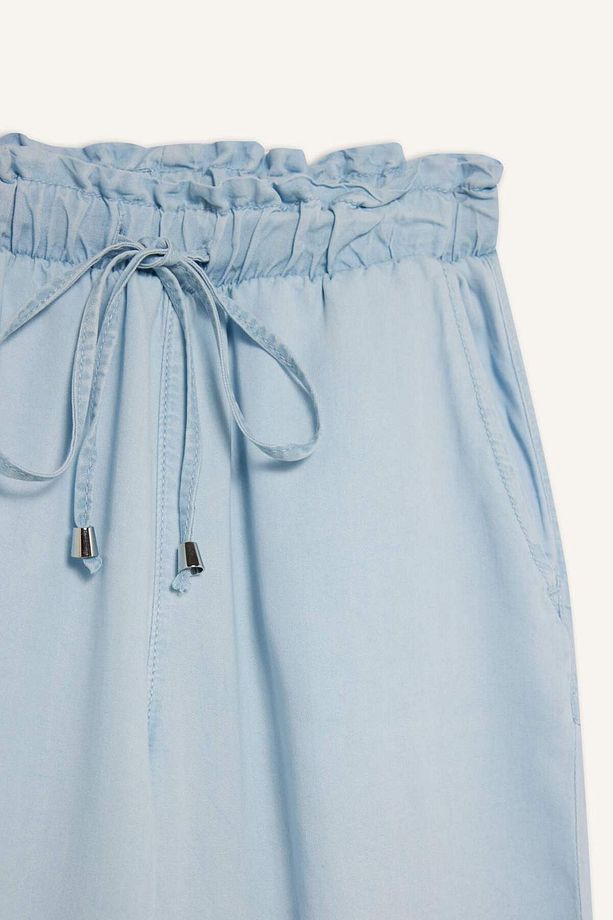 Pull On Culotte Yüksek Esnek Belli Yıkamalı Pantolon D8240AX25SM - 2