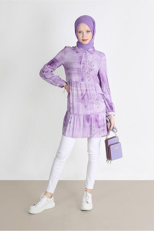 Batik Desen Çiçekli Tunik 42666 - 1