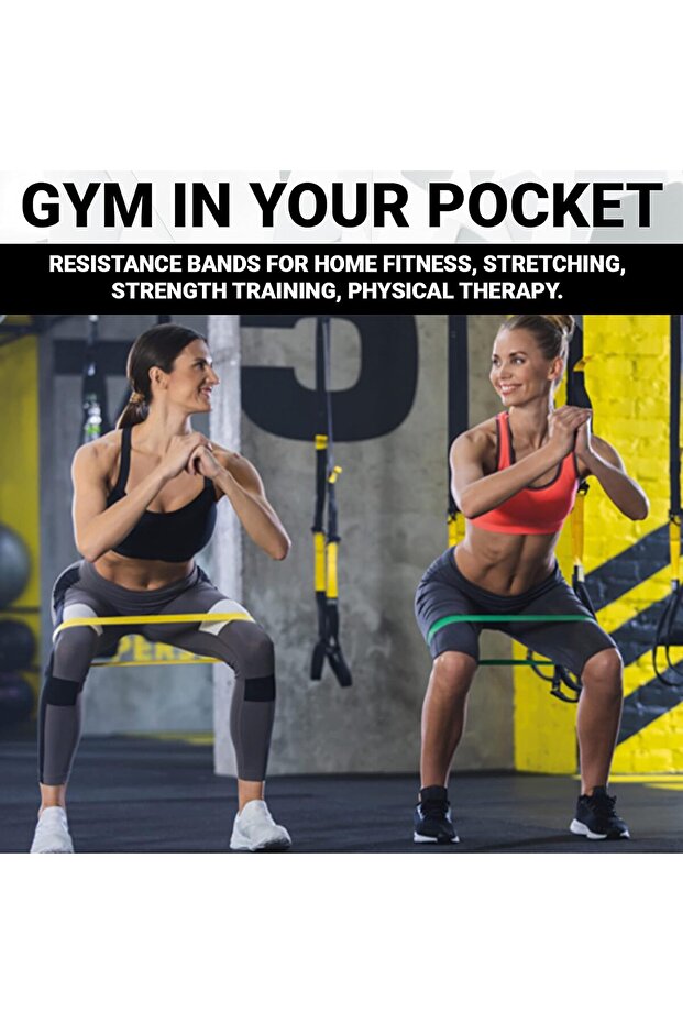 Resistance Loop Bands Set for Squats, Stretching, Strength Training Exercises, Hips & Gluts - 7