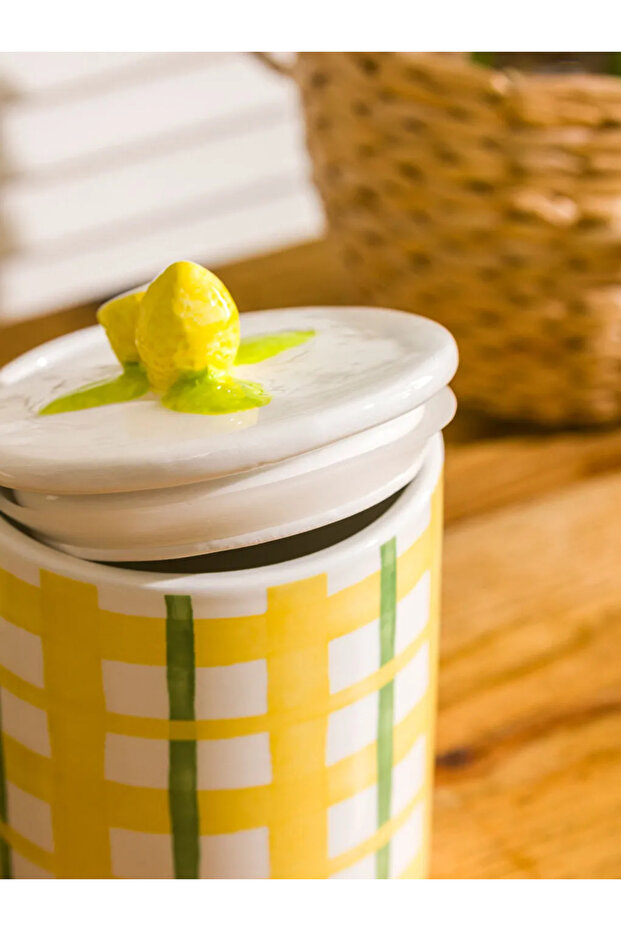 Lcw Home Mixed Printed Ceramic Storage Container 17 cm - 3