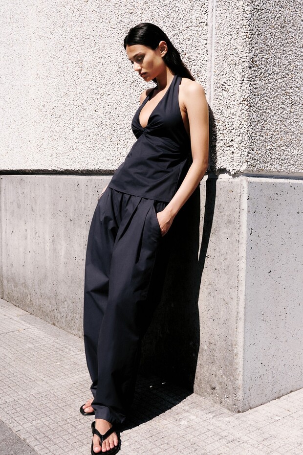 V yaka halter üst - 1