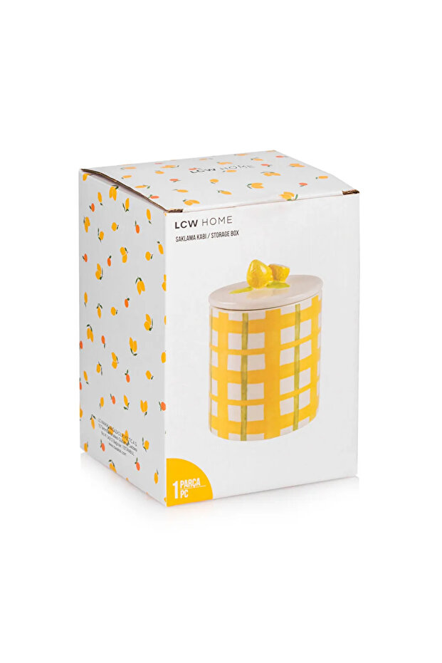 Lcw Home Mixed Printed Ceramic Storage Container 17 cm - 4