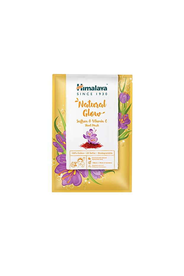 Natural Glow Saffron & Vitamin C Sheet Mask – 30 ml | Instant Brightening & Hydrating