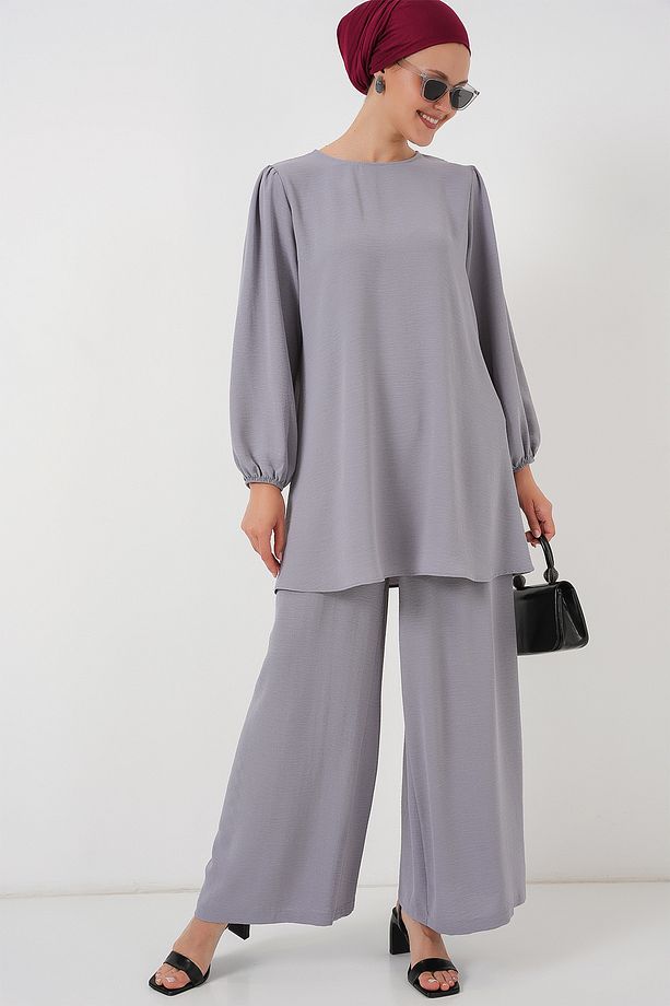 Ayrobin Tunik Pantolon Alt Üst Takım 6712 - Gri - 1