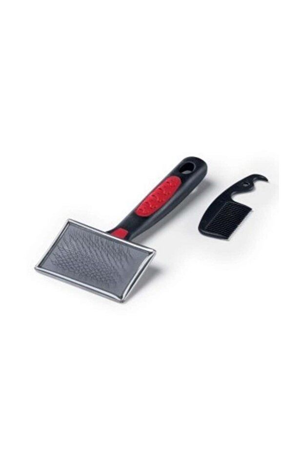 Pet Slicker Brush with Flea Comb - Small - 1