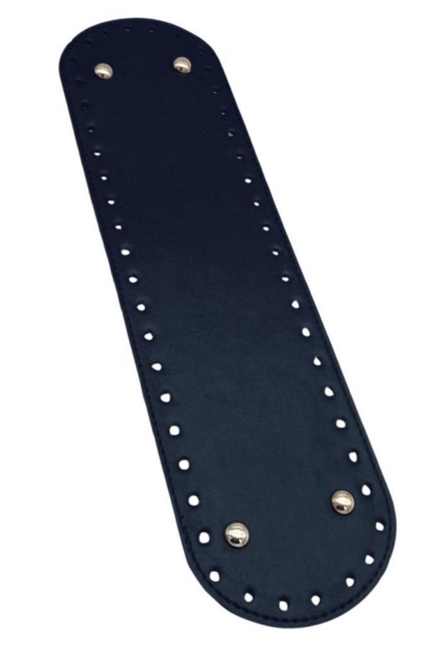 Angel Bag Accessory Faux Leather 37X10 cm Oval Bag Base Navy Blue Color Light Gold Apparatus