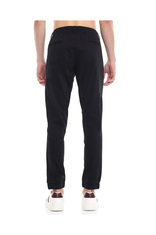 Solid Jogger Pants with Drawstring Waist - 4