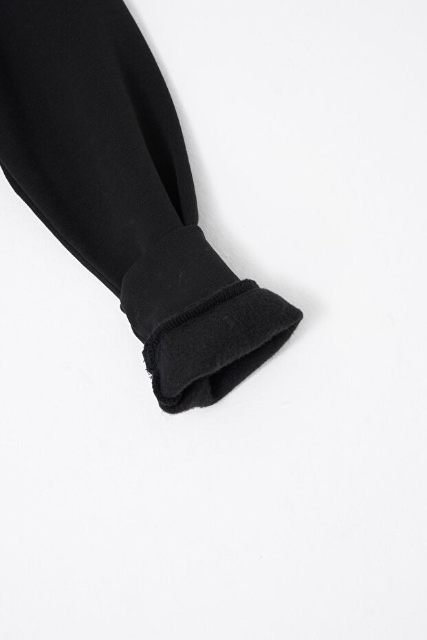 Regular Bisiklet Yaka Basic Sweatshirt SİYAH - 6