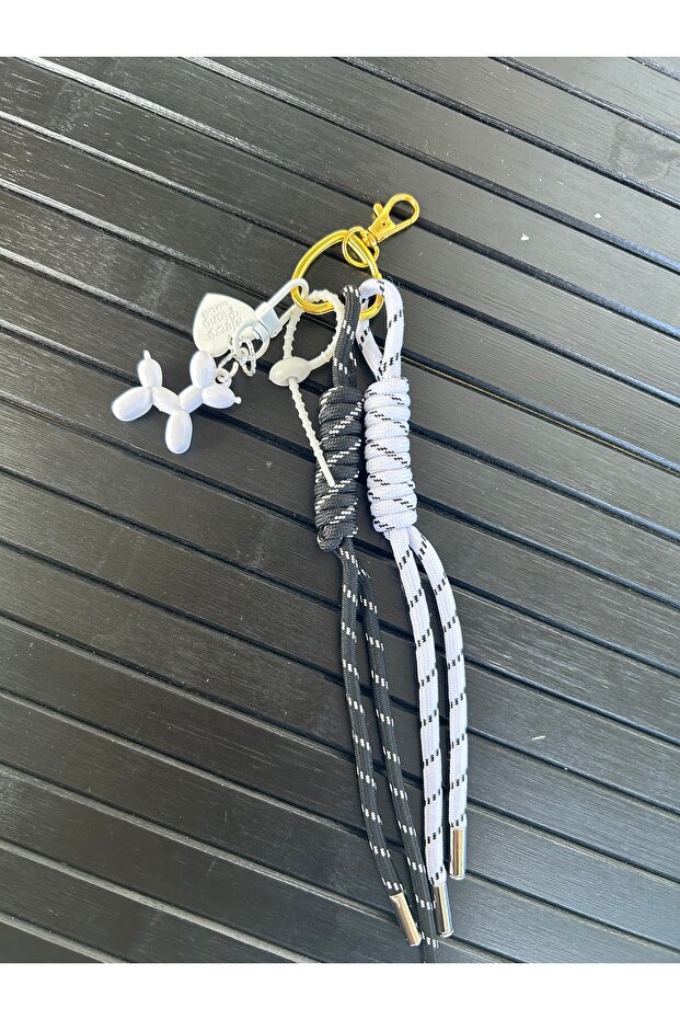 Balloon dog figure bag charm and keychain