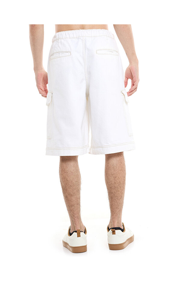 شورت كارجو سادة مع خصر برباط - 4