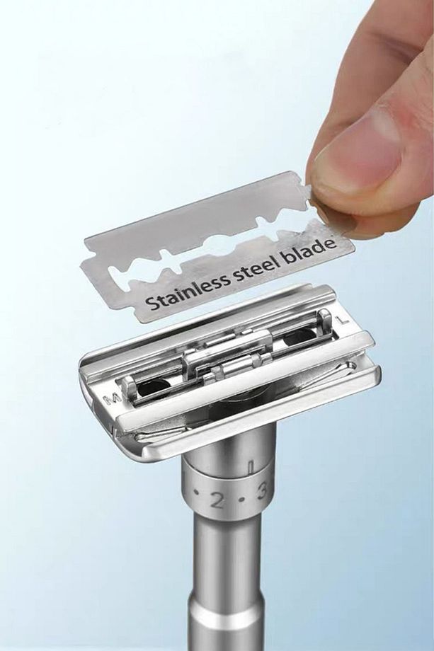 Shave Q7 Ayarlanabilir Full Metal Tıraş Makinesi 5 Adet Platinum Yaprak Jilet - 5