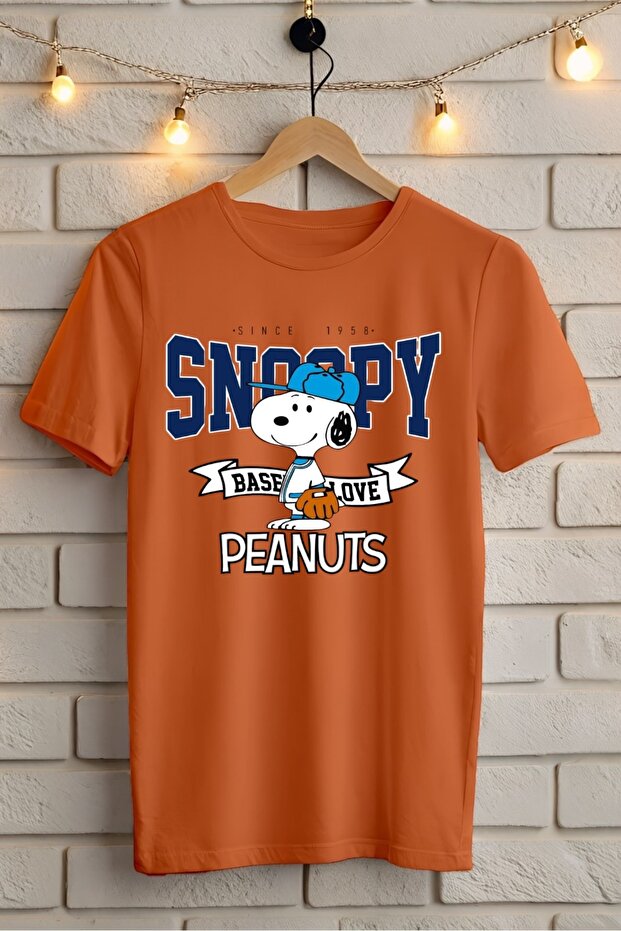 Snoopy Baseball Printed Oversize T-Shirt