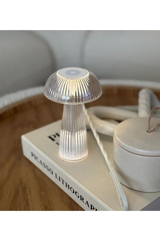 1 Adet Mantar Model Pilli Led Masa Lambası - 5