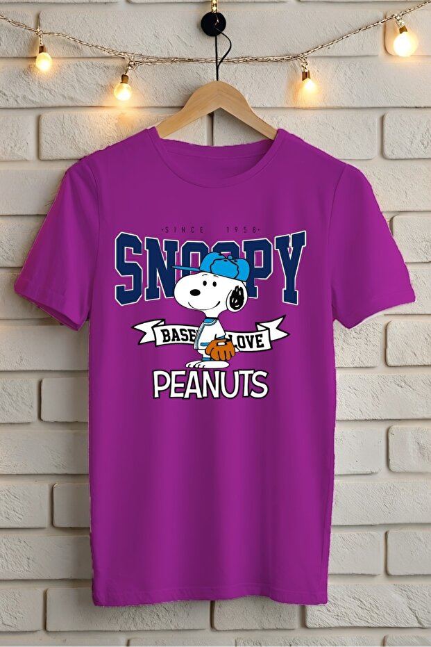 Snoopy Baseball Printed Oversize T-Shirt