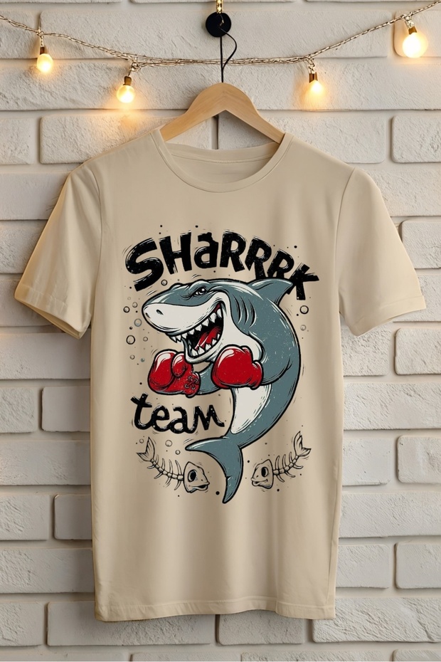 Shark Teams Shark Printed Oversize T-Shirt