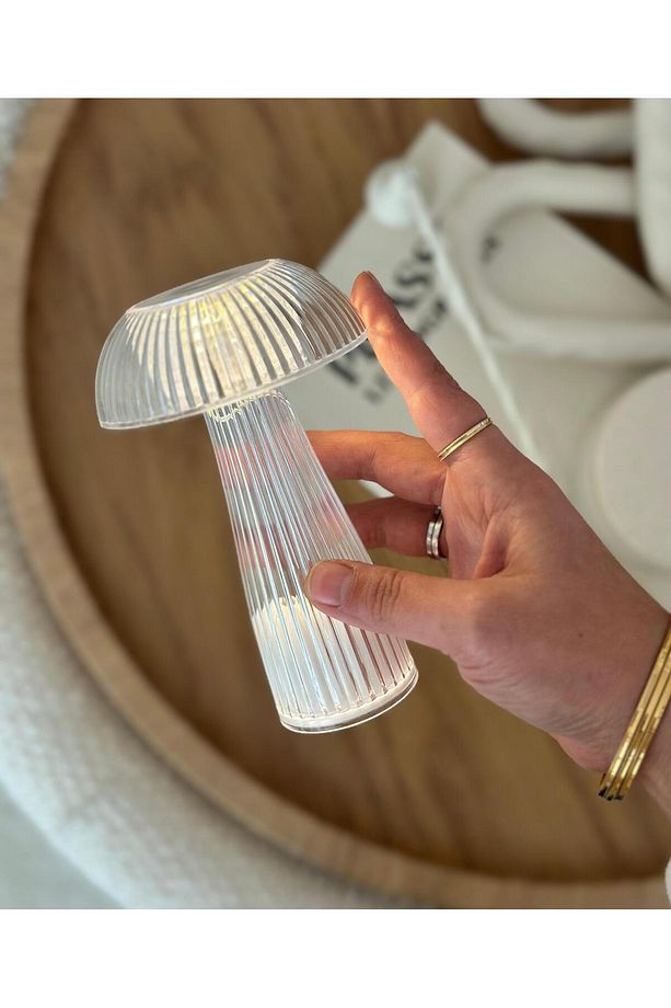 1 Adet Mantar Model Pilli Led Masa Lambası - 2