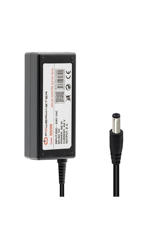 Pm-5599 24 Volt - 2 Amper 5.5*2.5 Mm Uçlu Plastik Kasa Masaüstü Adaptör - 1