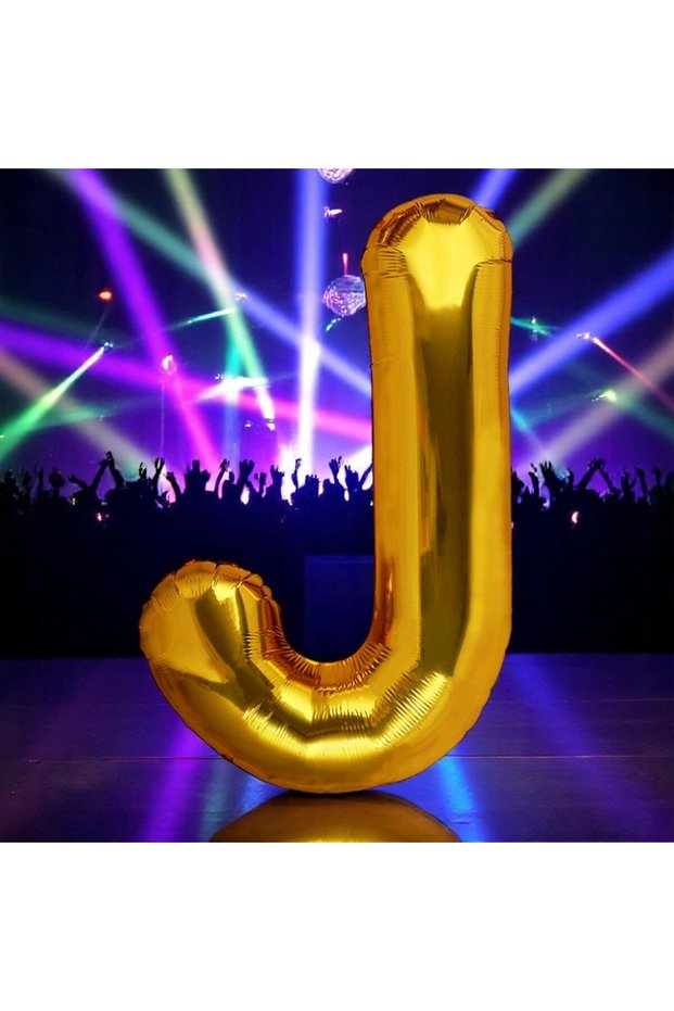 Vip High Quality 1 Metre Gold Letter J Foil Balloon Gold J Letter Balloon Helium Gasina Flying Balloon Suitable for