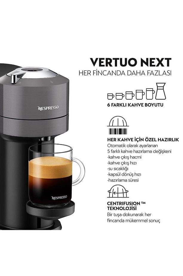 Vertuo Next C Matt Black Kapsül Kahve Makinesi - 3