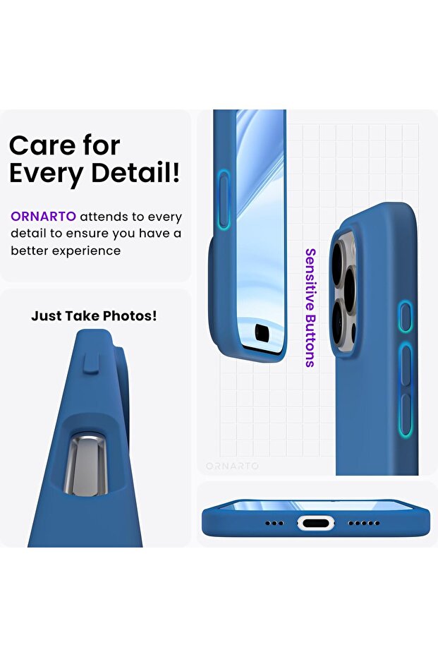 Iphone 16 Pro Silicone Case Soft Touch AntiScratch Microfiber Lining Shockproof Protective Thin case - 5