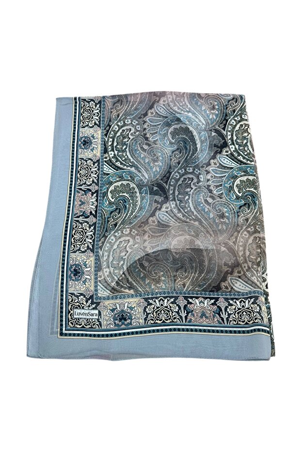 Luven Sara İpek Şifon Şal D17 - 2