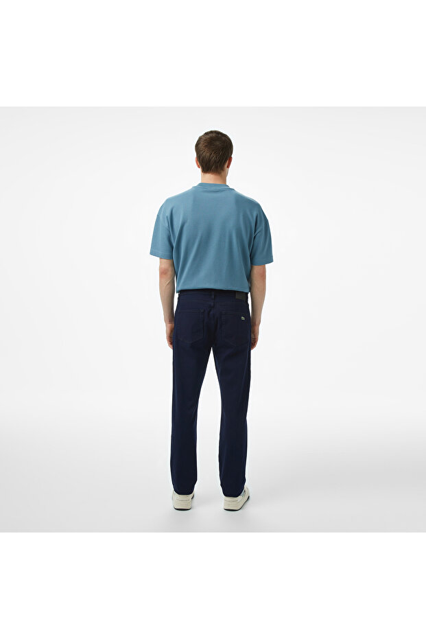 Erkek Classic Fit Lacivert Jean Pantolon - 3