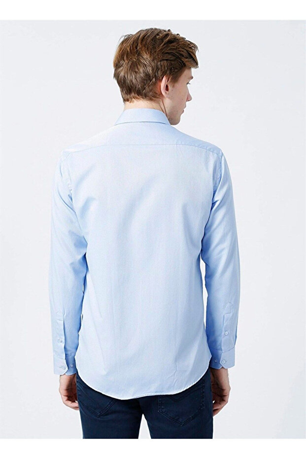 قميص دوبي منقوش بأكمام طويلة أساسي وسهل الكي وممتص للعرق - 4