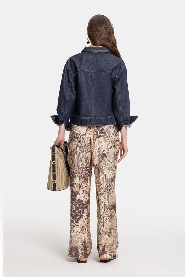 LACİVERT DENİM CEKET - 4