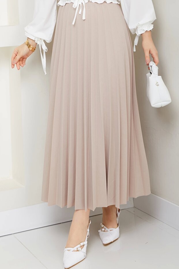 تنورة واسعة مطوي - 5