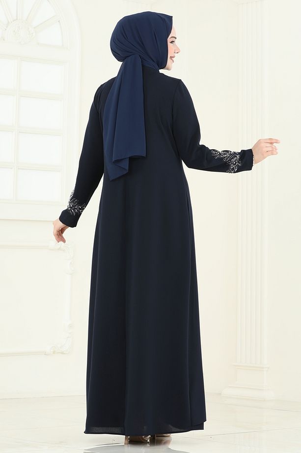 Taş Detay Abiye Elbise 2005OZT1013 Laci - 5