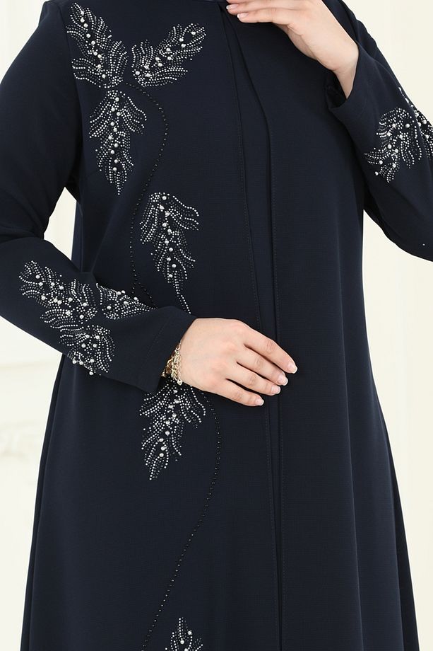 Taş Detay Abiye Elbise 2005OZT1013 Laci - 4