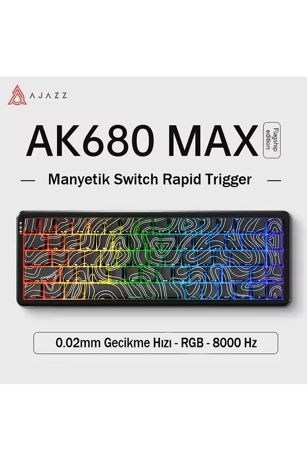 Ak680 Max Rapid Trigger Manyetik Switch Mekanik Kablolu Klavye Rgb 0.125 Ms Ultra Düşük Gecikme - 6