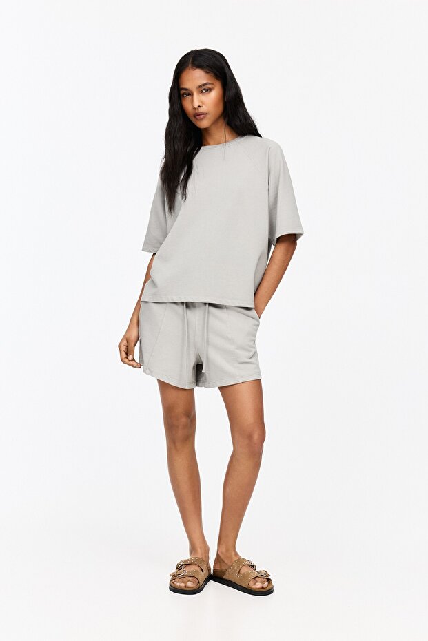 Kısa kollu reglan sweatshirt - 3