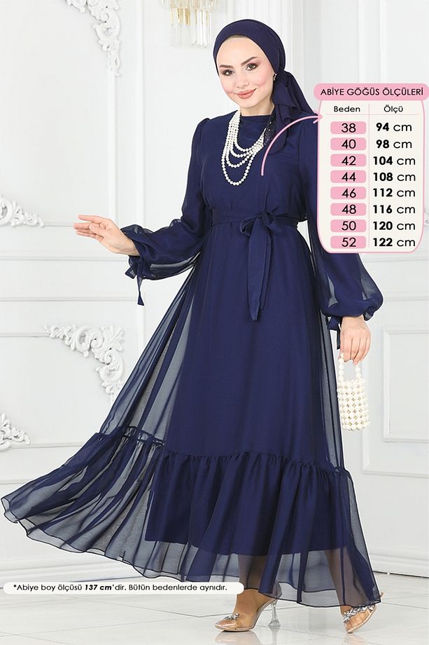 Manşeti Bağcıklı Abiye Elbise 5678EDF311 Laci - 5