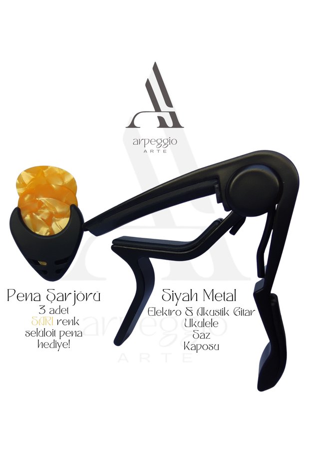 Kapo & Pena Charger Set – with 3 Celluloid Plectrums Gift, Compatible with Acoustic-Electric Guitar, Ukulele, Reed
